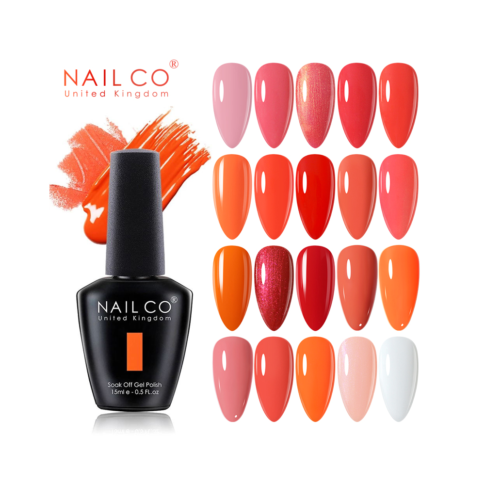 Nail Art Orange - نايلكو 15 مللي البرتقال الأحمر الوردي