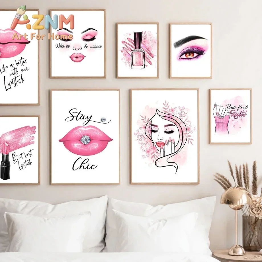 لوحة فنية على القماش بدون إطار - مراجعة Nail Art Pink وسعره