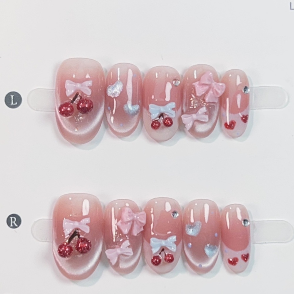 10 قطعة عين القط اليدوية وهمية - مراجعة Nail Art Pink وسعره