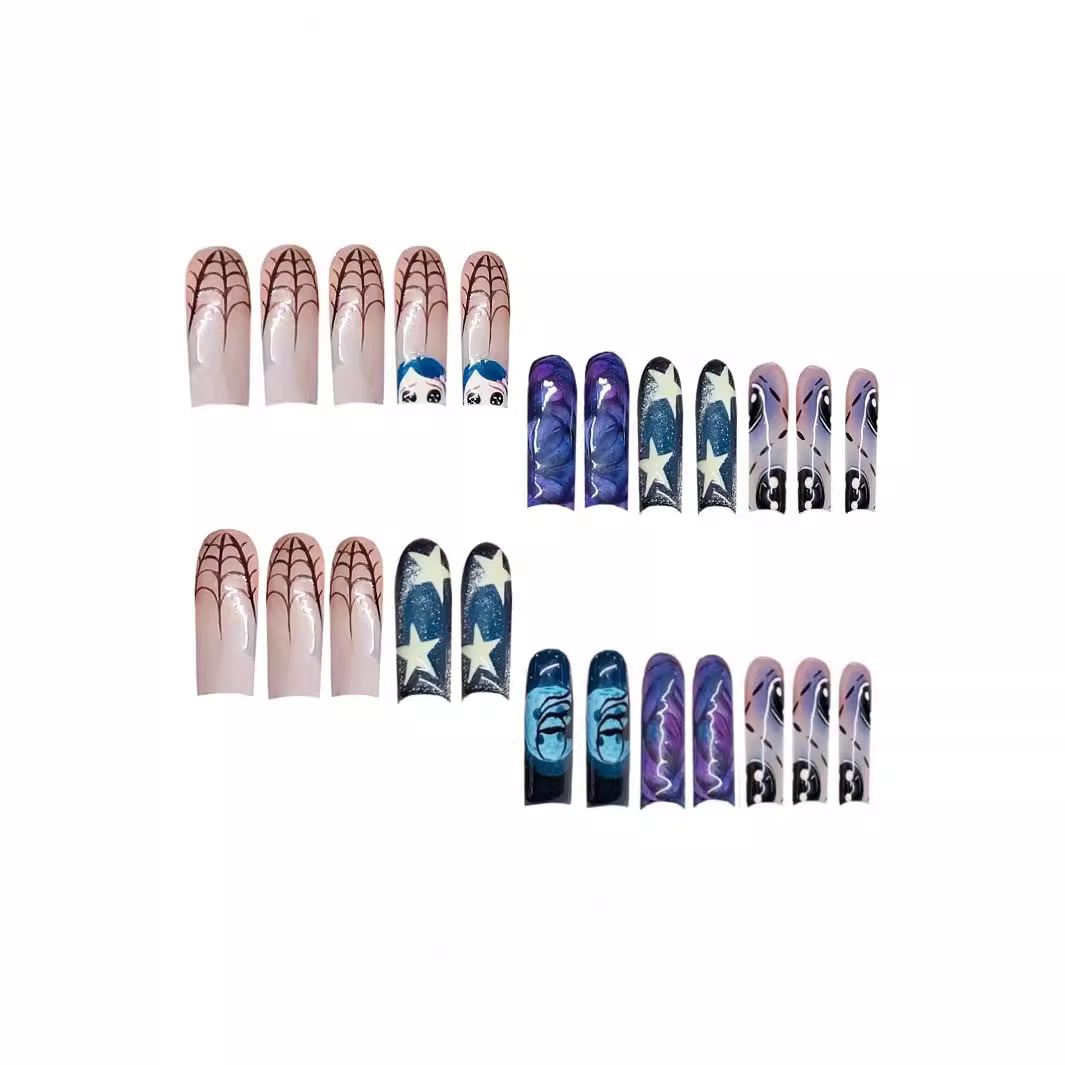 أظافر زائفة جرافيتي قابلة للفص - مراجعة Nail Art Press On وسعره